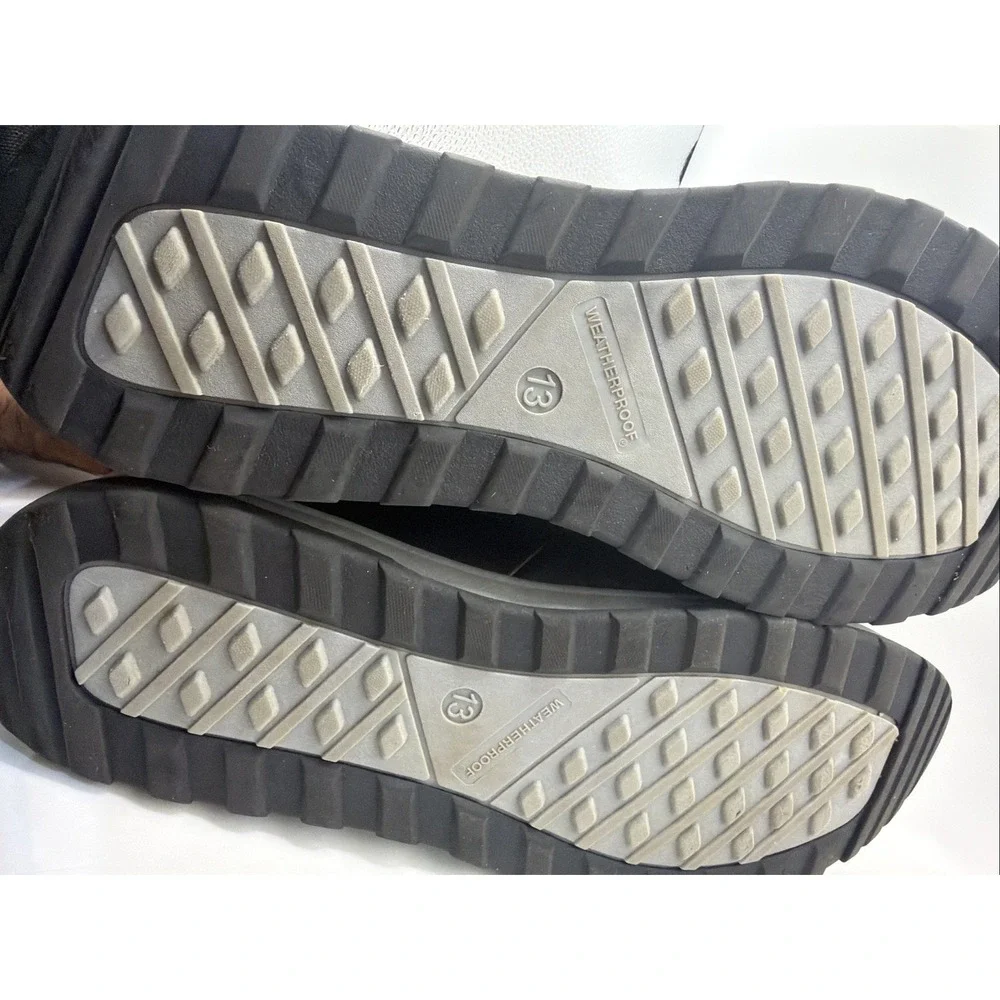 Weatherproof Jenkins Mens Size 11 Black Hiking Casual Boots Memory Foam 1899638